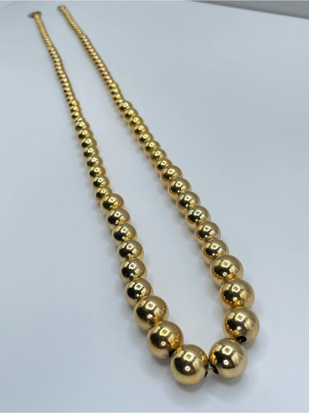 Vintage Napier Gold Tone Graduated Beaded Necklace Statement Classic